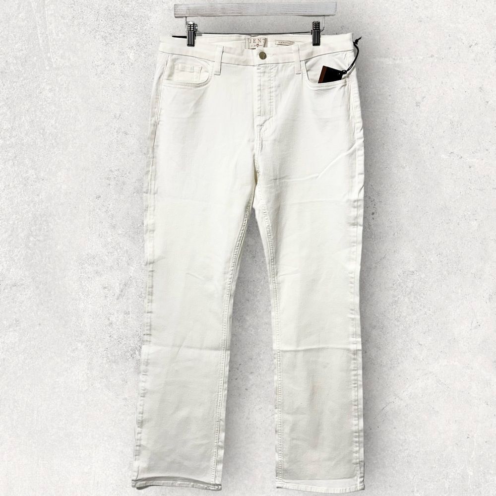 NWT Jen7 for 7 For All Mankind White Jeans Slim Bootcut Size 14